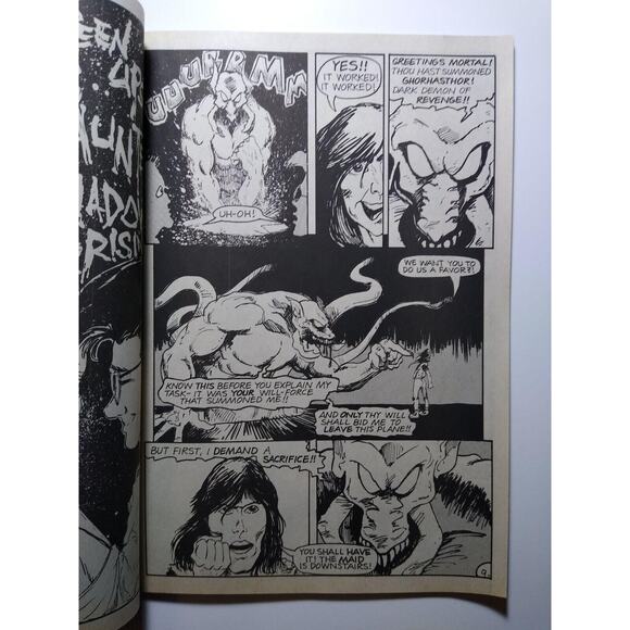 Metallica Metal Thunder Hard Rock Fantasy Comic July 1992 Art Vintage NOS Unused - Picture 9 of 10